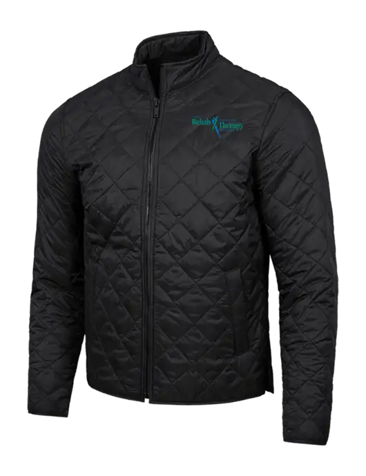 Mercer+Mettle Black Quilted Full-Zip Jacket w/Sports Rehab Logo