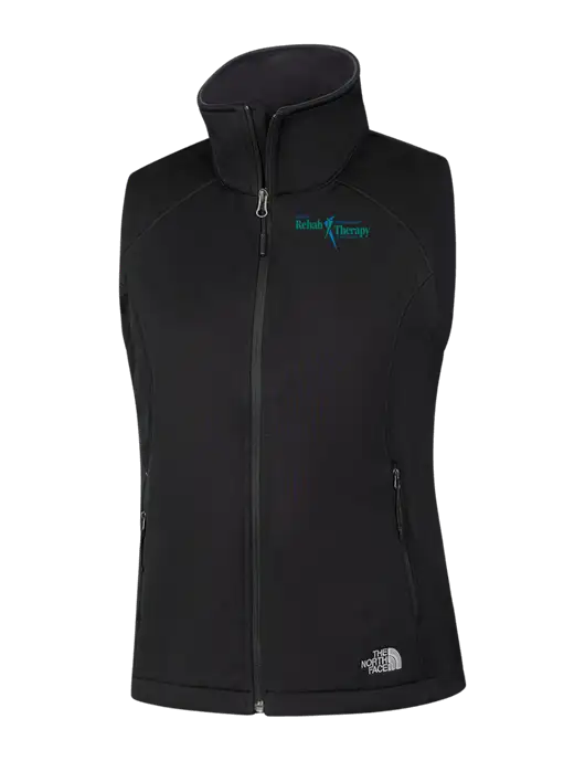 The North Face Womens Black Ridgewall Soft Shell Vest  w/Sports Rehab Logo