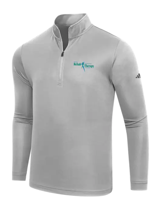Adidas Medium Grey  Lightweight Quarter Zip Pullover w/Sports Rehab Logo