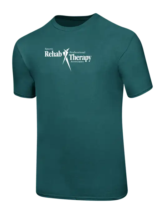 Ring Spun Dark Teal 4.5 oz T-Shirt w/Sports Rehab Logo