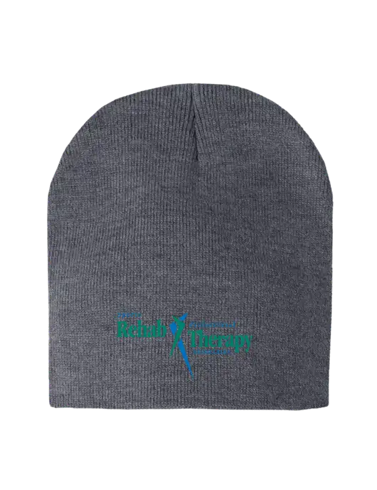 Dark Grey Heather Element Knit Beanie w/Sports Rehab Logo
