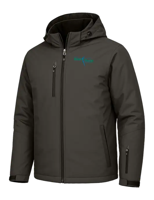 Cold Weather Vortex Dark Grey/ Black Waterproof 3-in-1 Jacket with Detachable Hood w/Sports Rehab Logo, Sports Rehab Logo
