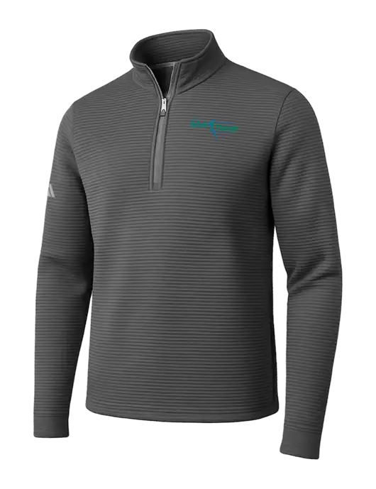 Adidas Medium Grey Spacer Quarter-Zip Pullover w/Sports Rehab Logo