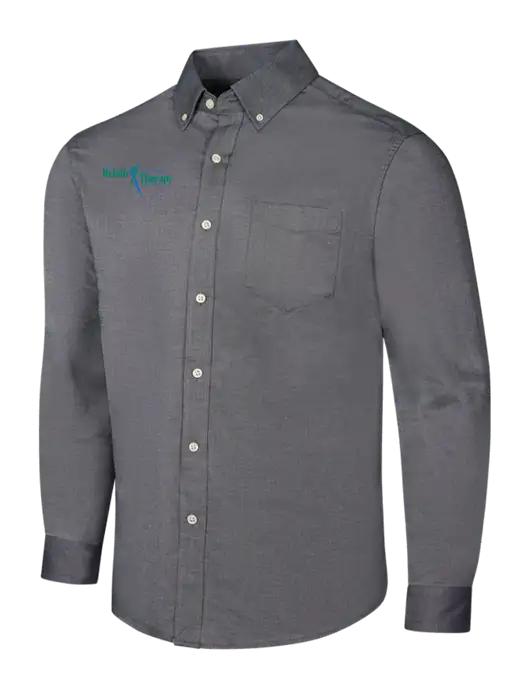 Dark Grey SuperPro Oxford Shirt w/Sports Rehab Logo