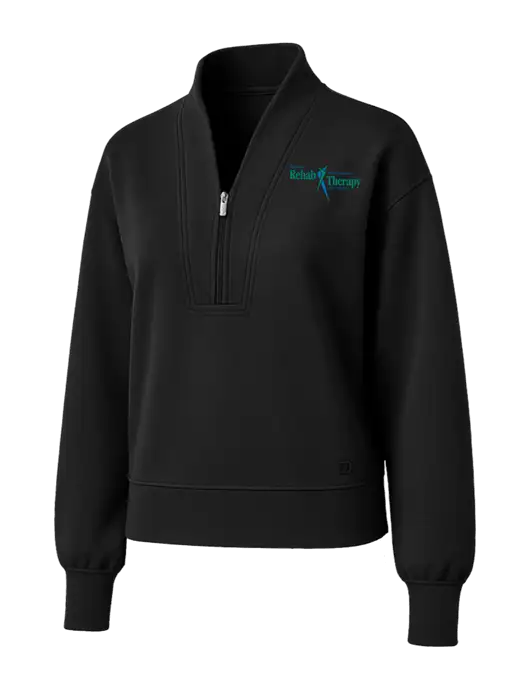 OGIO Womens Black Transcend 1/4-Zip w/Sports Rehab Logo