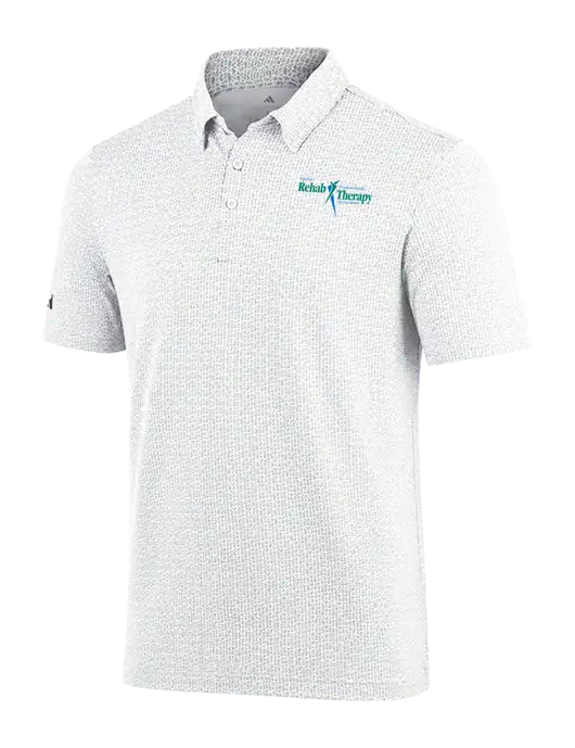 Adidas White Printed Blend Polo w/Sports Rehab Logo