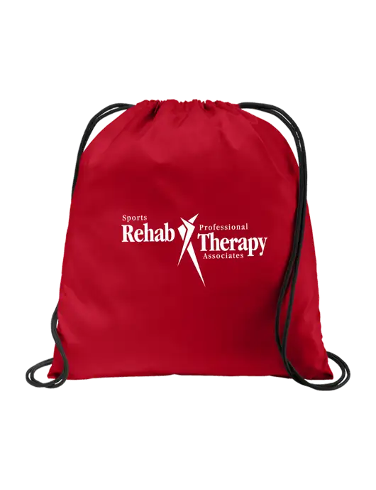 Drawstring True Red Cinch Pack w/Sports Rehab Logo