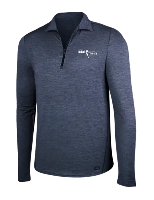 OGIO Blue Indigo Heather Endurance Force 1/4 Zip w/Sports Rehab Logo