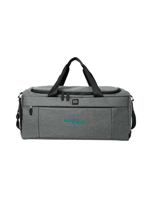 TravisMathew Dark Grey Heather Duration Duffel w/Sports Rehab Logo