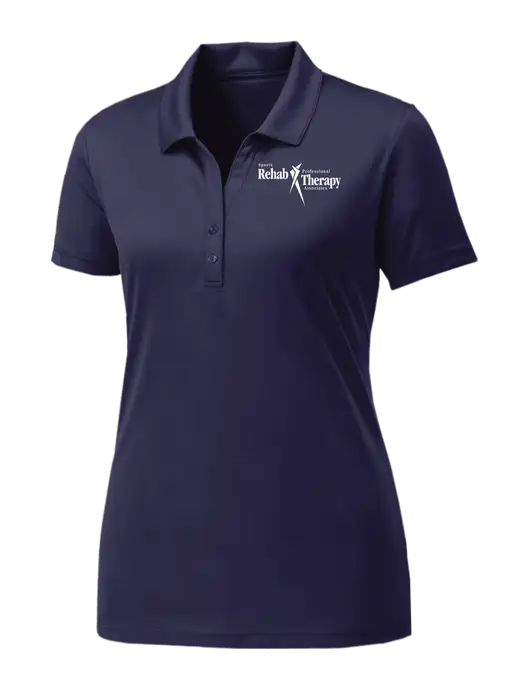 Womens Navy PosiCharge Competitor Polo w/Sports Rehab Logo