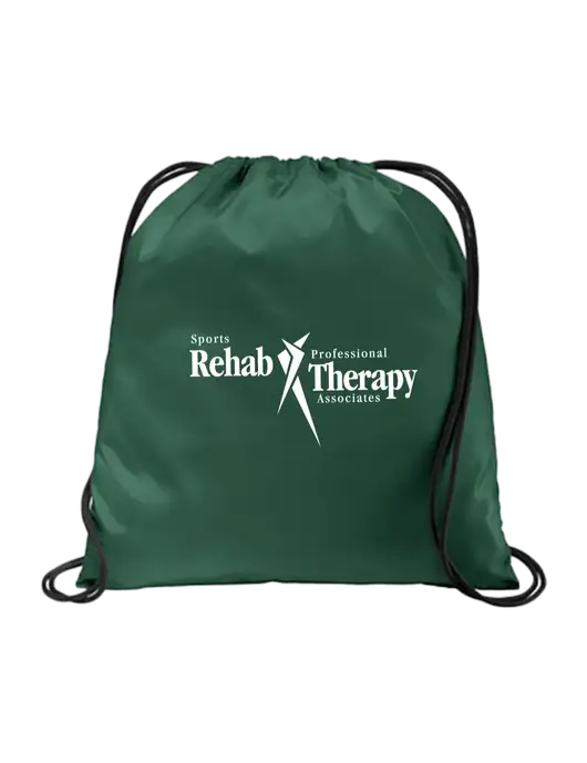 Drawstring Dark Green Cinch Pack w/Sports Rehab Logo