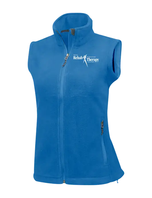 Royal Womens Fleece Vest w/Sports Rehab Logo