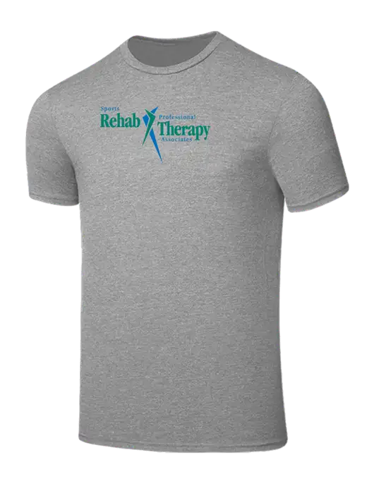 Seriously Soft Light Heather Grey T-Shirt w/Sports Rehab Logo