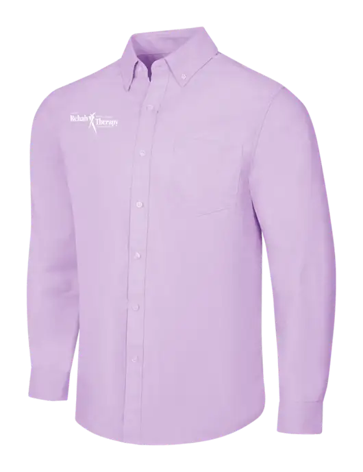 Soft Purple SuperPro Oxford Shirt w/Sports Rehab Logo
