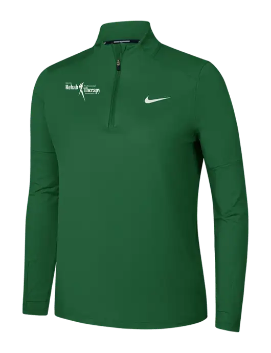 Nike Dark Green Womens Dri-FIT Element 1/2-Zip Pullover w/Sports Rehab Logo