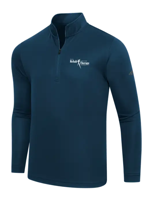 Adidas Navy Lightweight Quarter Zip Pullover w/Sports Rehab Logo