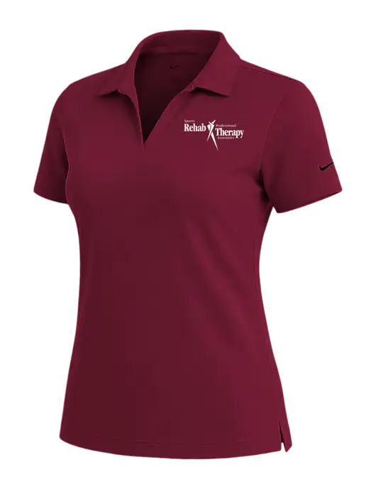 NIKE Cardinal Womens Dri-Fit Micro Pique Polo w/Sports Rehab Logo