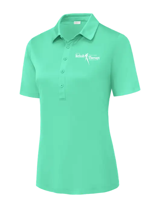 Bright Seafoam Womens Posi-UV Pro Polo w/Sports Rehab Logo
