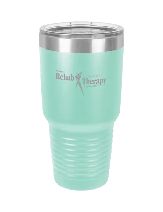 Polar Camel 30 oz Powder Coated Seafoam Vacuum Insulated Tumbler w/Sports Rehab Logo