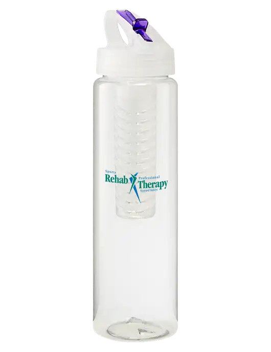 Buddy Infuser Purple 32 oz PET Bottle with Flip Lid w/Sports Rehab Logo