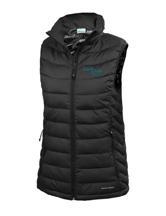 Columbia Womens Black Powder Lite Vest w/Sports Rehab Logo