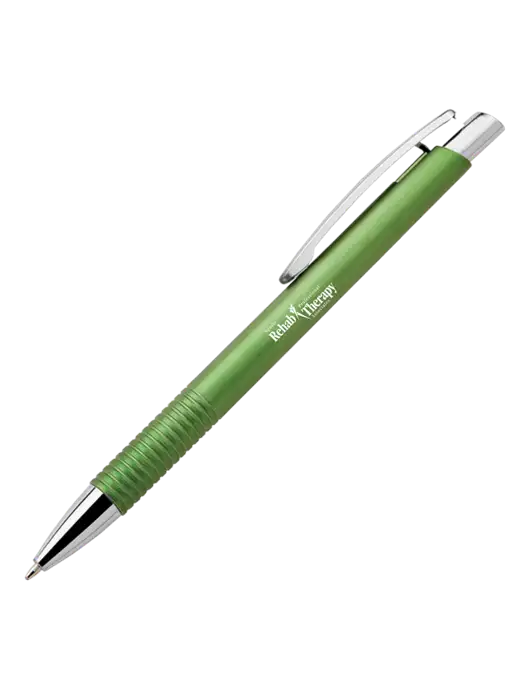 Malay Green Ballpoint Pen - Blue Ink w/Sports Rehab Logo