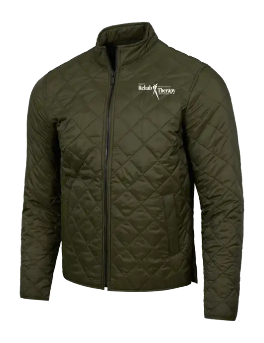 Mercer+Mettle Dark Olive Green Quilted Full-Zip Jacket w/Sports Rehab Logo