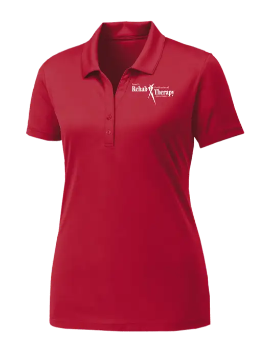 Womens Cardinal PosiCharge Competitor Polo w/Sports Rehab Logo