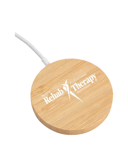 Bamboo Charging Pad w/Sports Rehab Logo