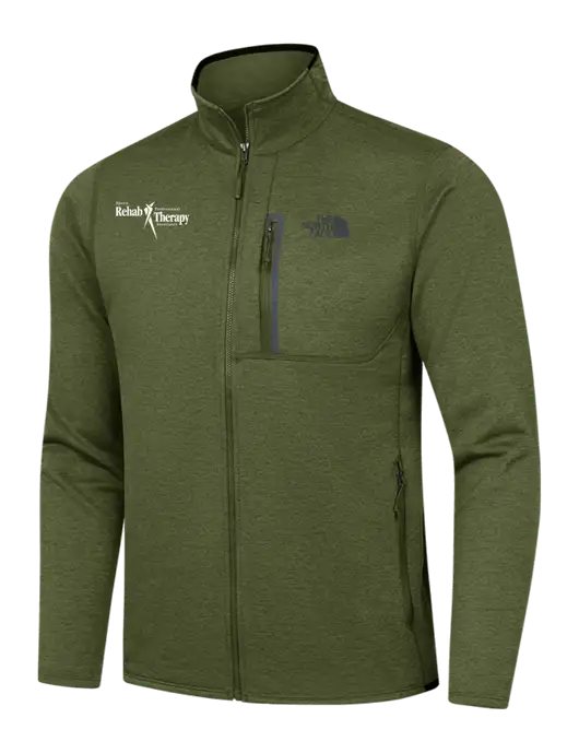 North Face Olive Heather Skyline Full-Zip Fleece Jacket w/Sports Rehab Logo