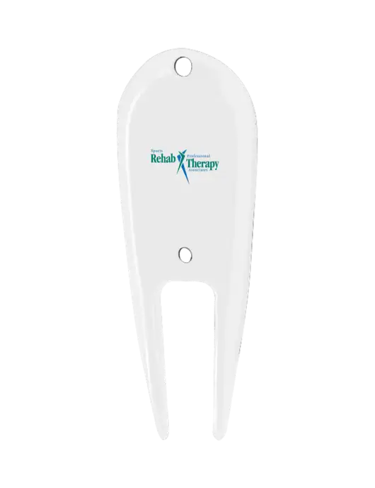 White Divot Tool w/Sports Rehab Logo