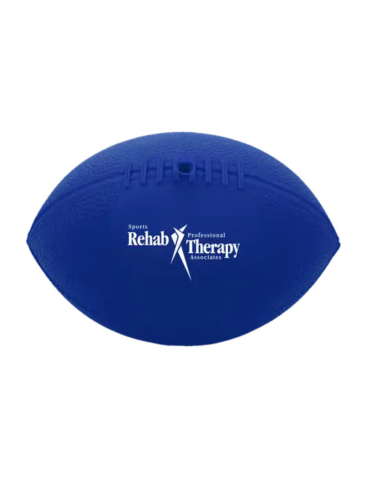 7” Durable Dark Royal Blue Vinyl Football w/Sports Rehab Logo