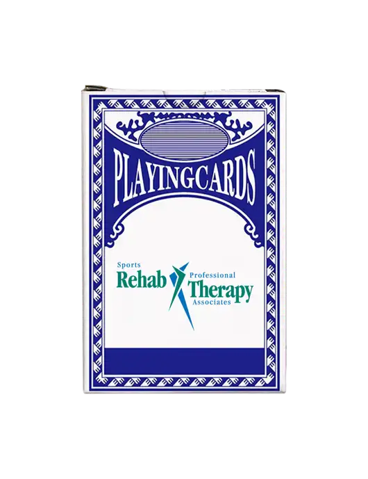 Dark Royal Blue Playing Cards w/Sports Rehab Logo