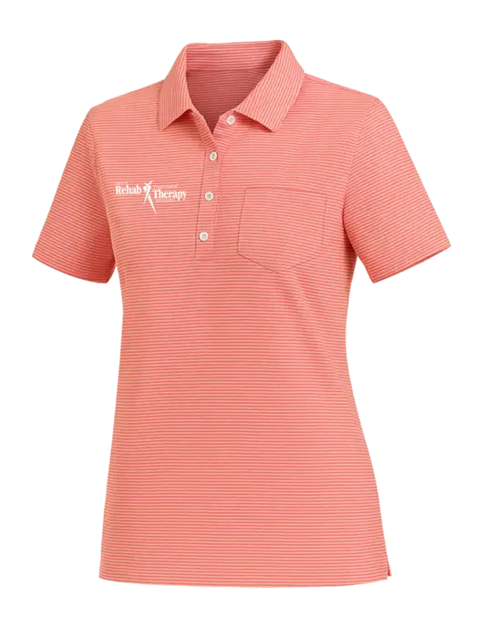 Vineyard Vines Womens Light Coral Fanshell Polo  w/Sports Rehab Logo
