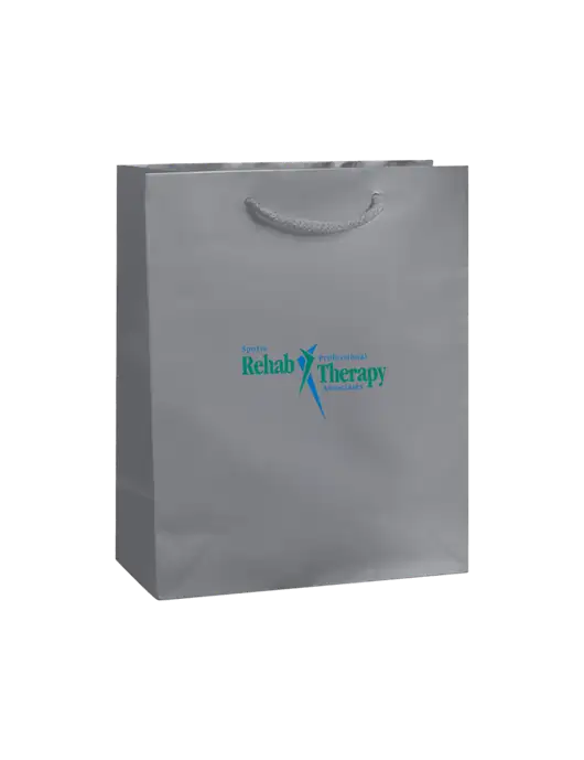 Light Grey Gift Bag Gloss 8x10 w/Sports Rehab Logo