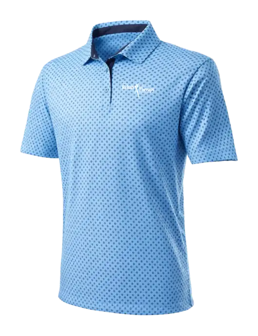 Mens Light Blue Hazelwood Polo w/Sports Rehab Logo