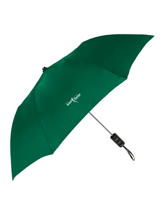 Dark Green 42" Folding Umbrella  w/Sports Rehab Logo