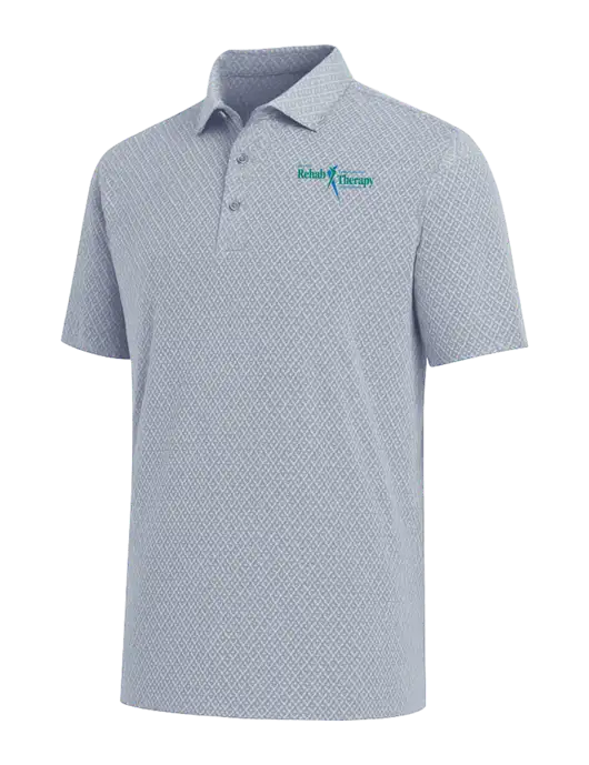 Callaway All-Over Stitched Medium Grey Chev Polo  w/Sports Rehab Logo