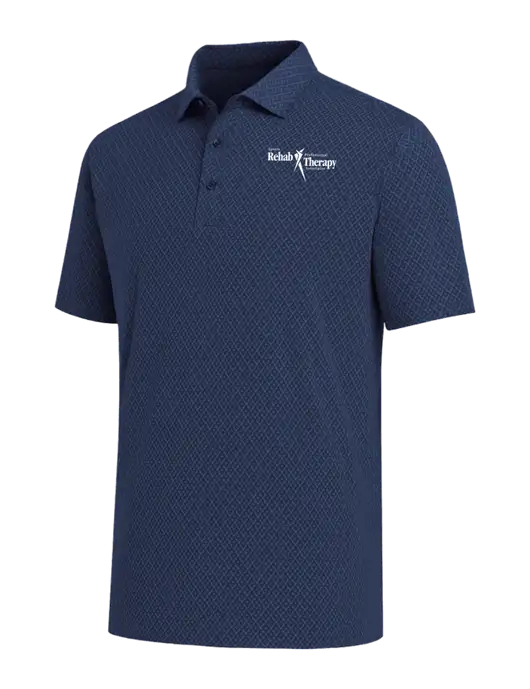 Callaway All-Over Stitched Dark Navy Chev Polo  w/Sports Rehab Logo