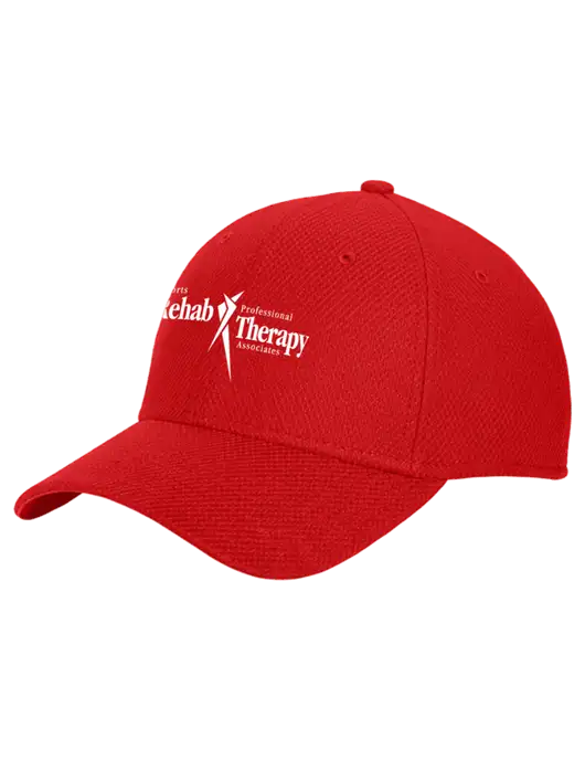 New Era Diamond Era Red Stretch Cap w/Sports Rehab Logo