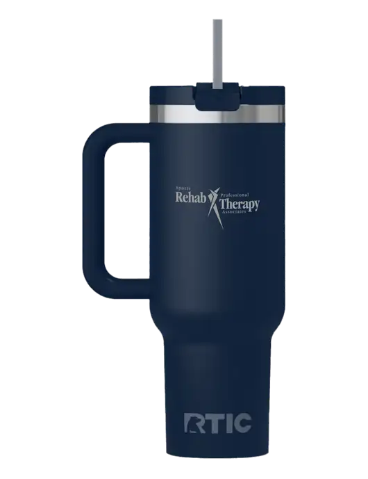 RTIC Road Trip 40 oz Navy Tumbler  w/Sports Rehab Logo