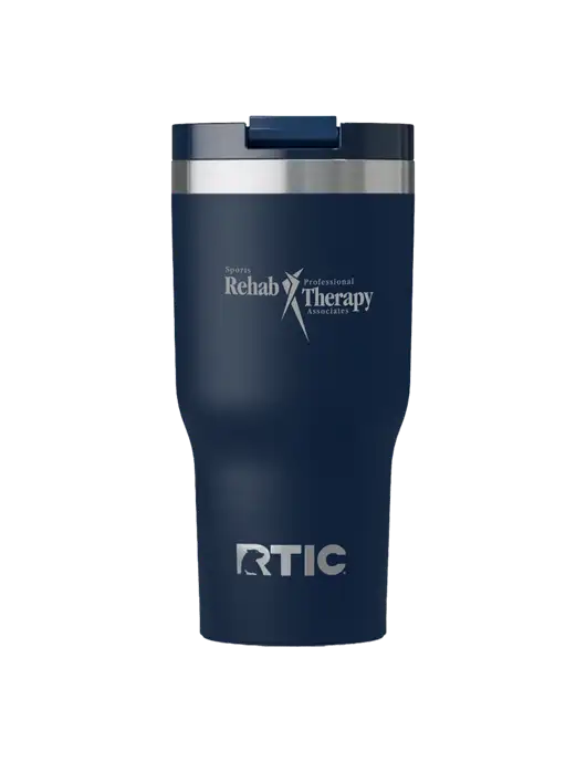 RTIC Essential 30 oz Navy Tumbler w/Sports Rehab Logo
