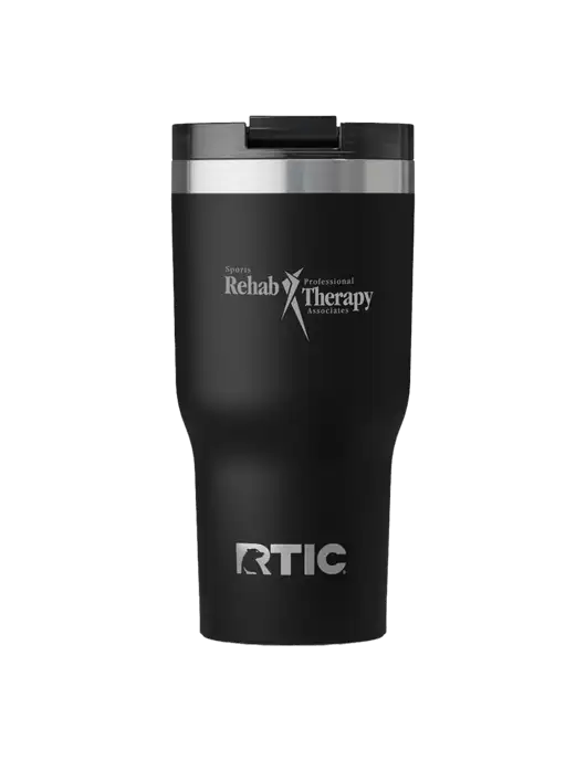RTIC Essential 30 oz Black Tumbler w/Sports Rehab Logo