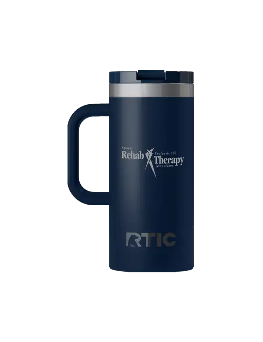 RTIC Road Trip 16 oz Navy Travel Mug w/Sports Rehab Logo