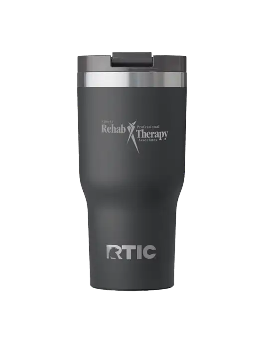 RTIC Essential 30 oz Charcoal Tumbler w/Sports Rehab Logo