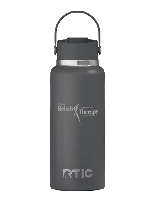 RTIC Outback 32 oz Charcoal Bottle w/Sports Rehab Logo