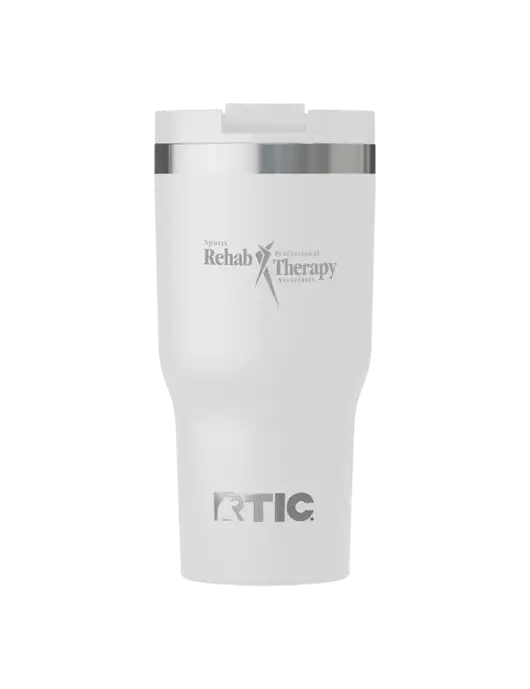 RTIC Essential 30 oz White Tumbler w/Sports Rehab Logo