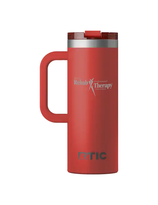 RTIC Road Trip 20 oz Red Travel Mug w/Sports Rehab Logo