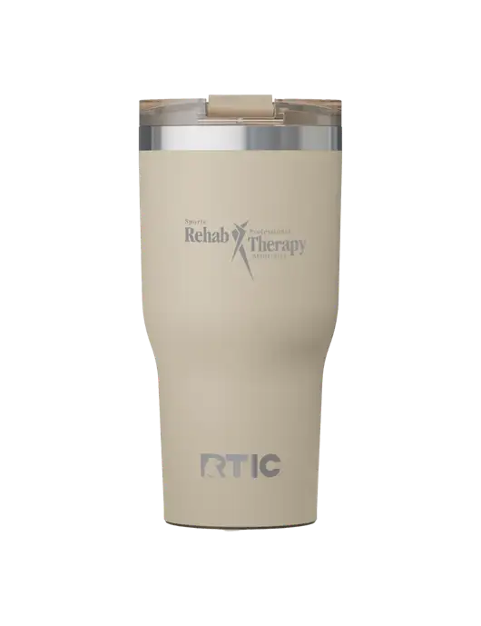 RTIC Essential 30 oz Tan Tumbler w/Sports Rehab Logo