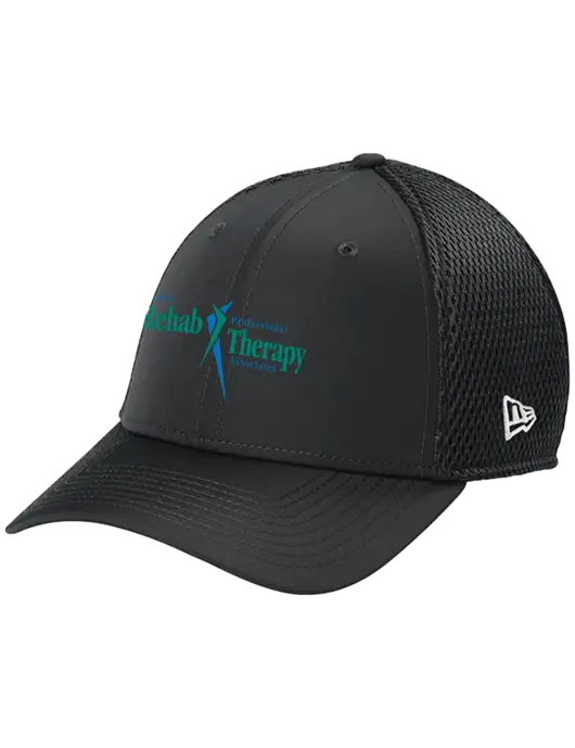 New Era 39THIRTY Performance Stretch Charcoal Grey Mesh Cap w/Sports Rehab Logo